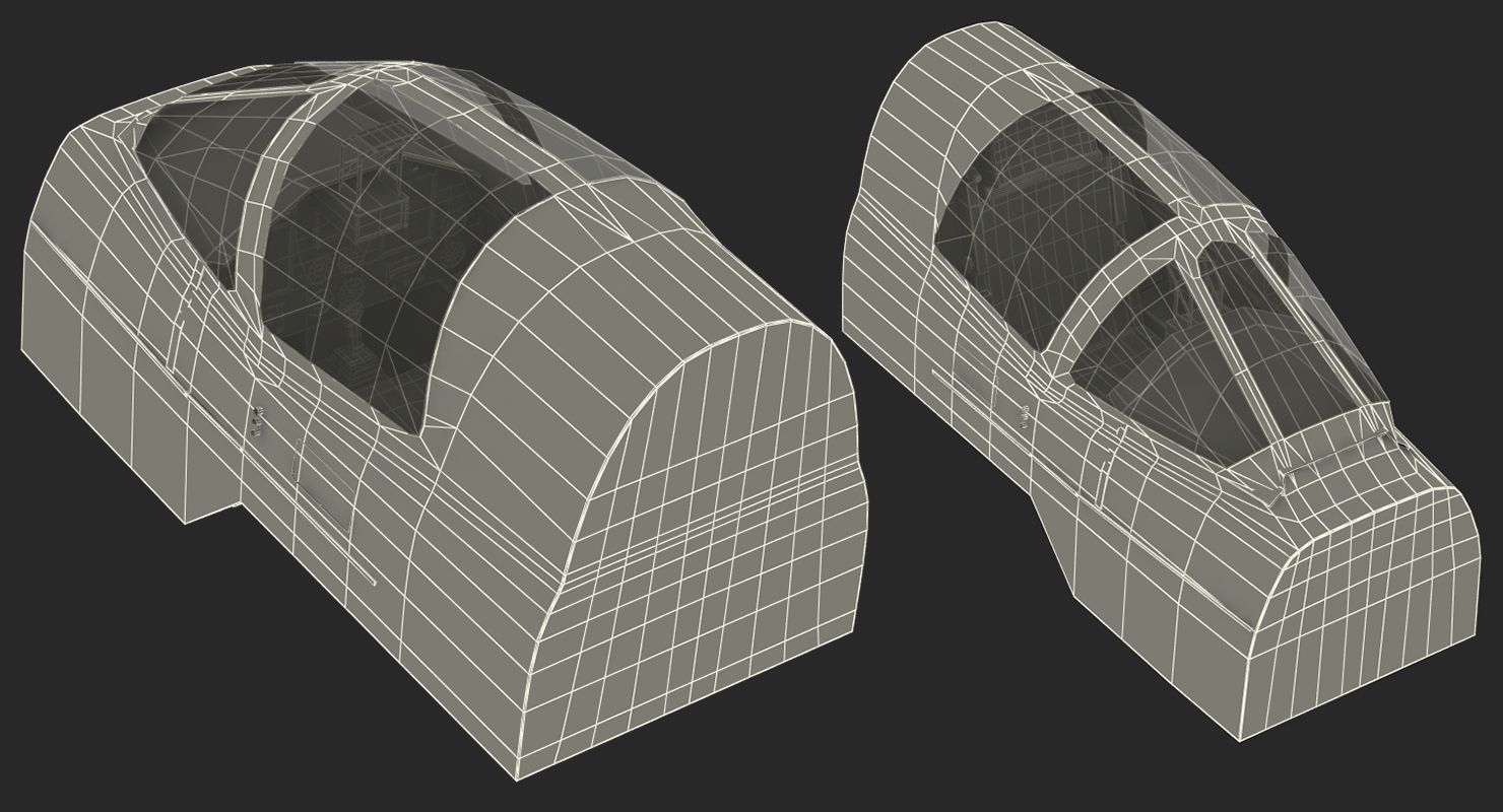 3D model Attack Plane Cockpit