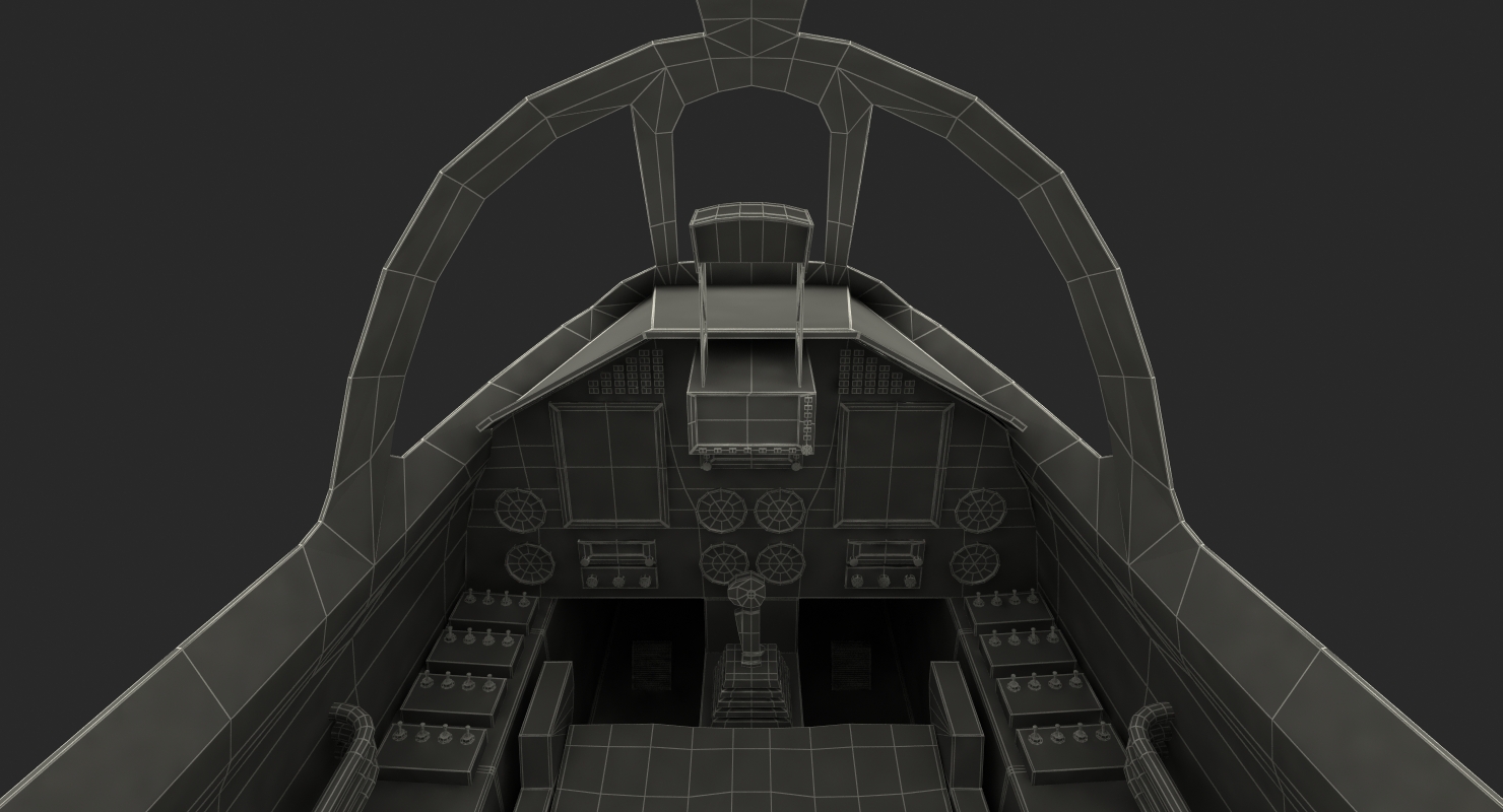 3D model Attack Plane Cockpit