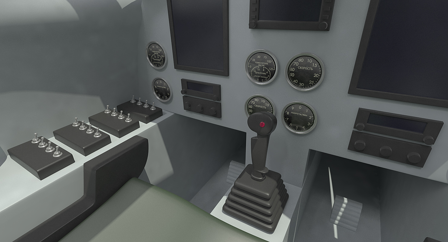 3D model Attack Plane Cockpit