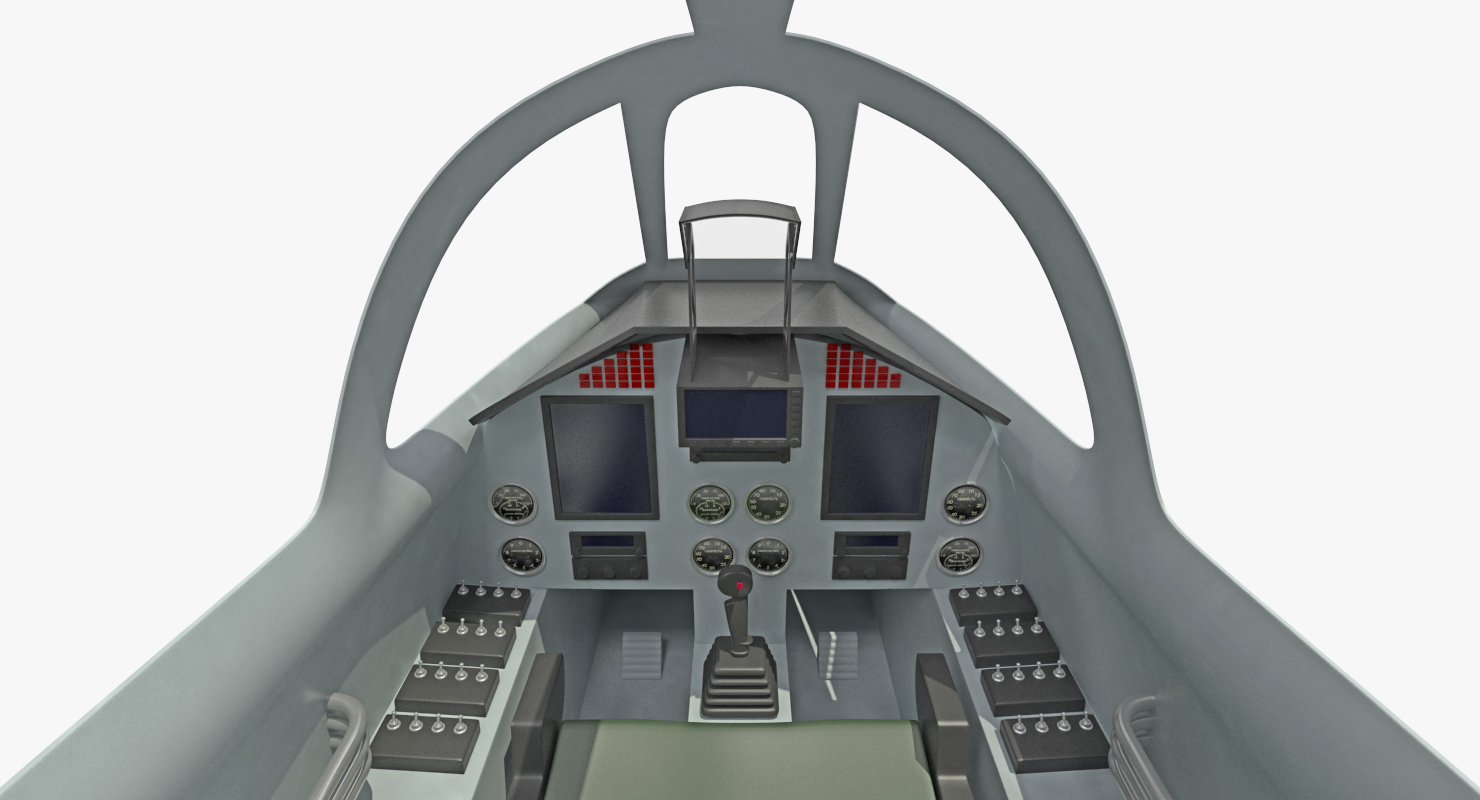 3D model Attack Plane Cockpit