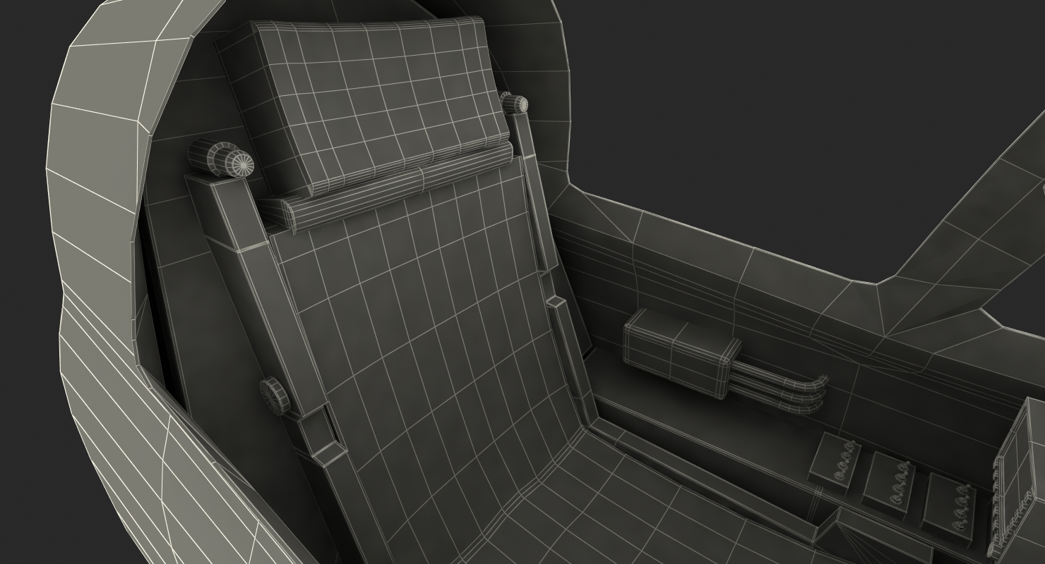 3D model Attack Plane Cockpit