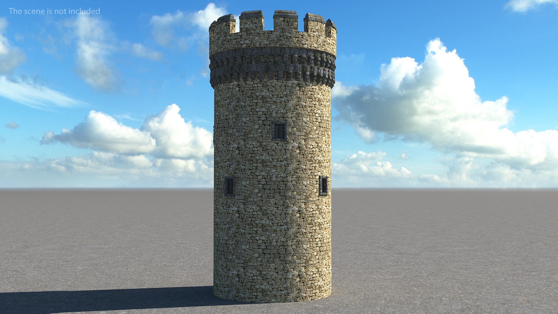 3D model Big Medieval Castle Tower