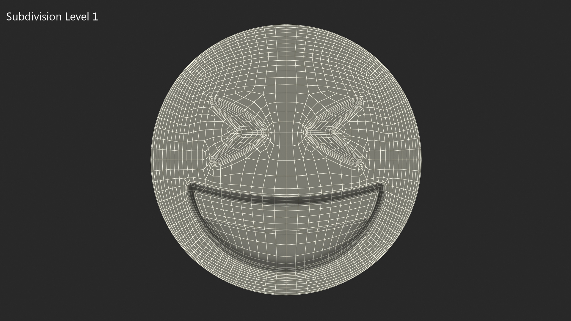 3D model Smiling With Closed Eyes Emoji
