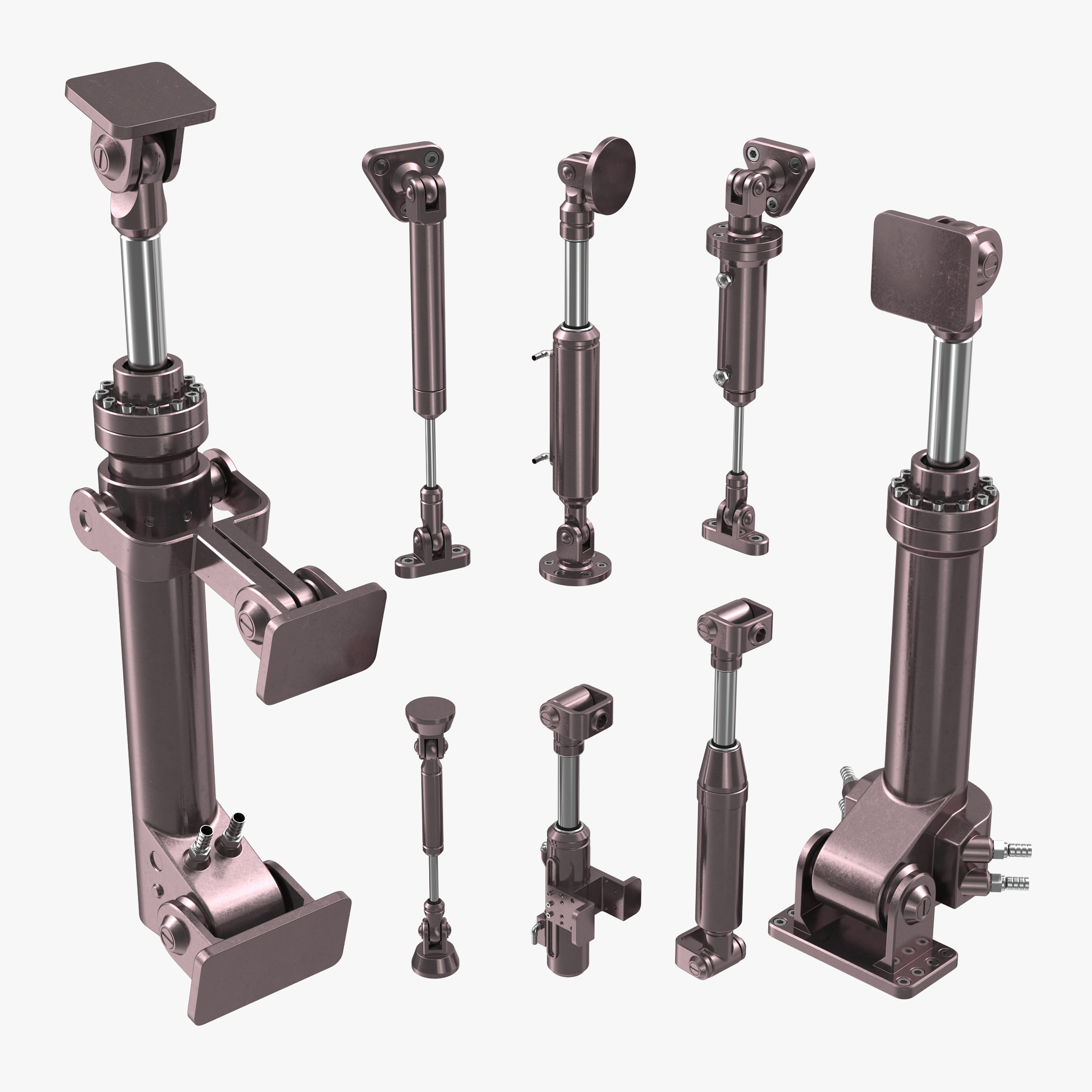 Anodized Hydraulic Cylinders Set