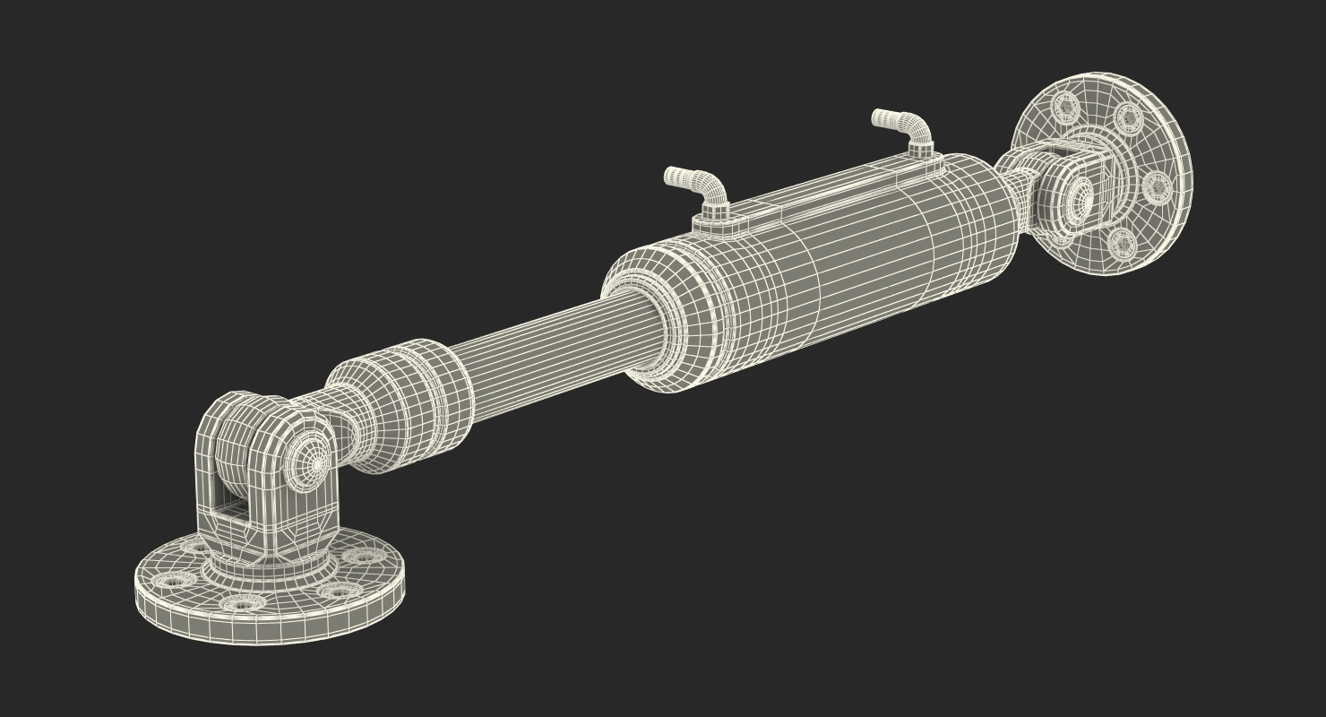 Anodized Hydraulic Cylinders Set 3D