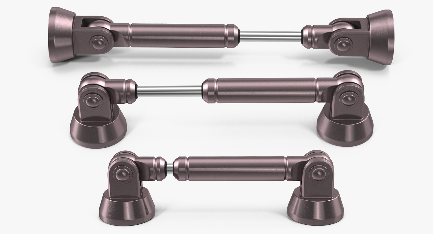 Anodized Hydraulic Cylinders Set 3D