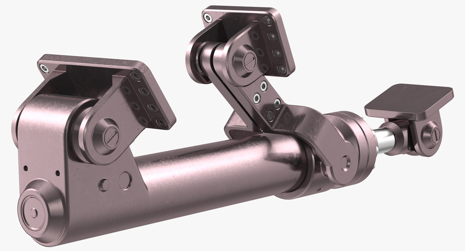 Anodized Hydraulic Cylinders Set 3D