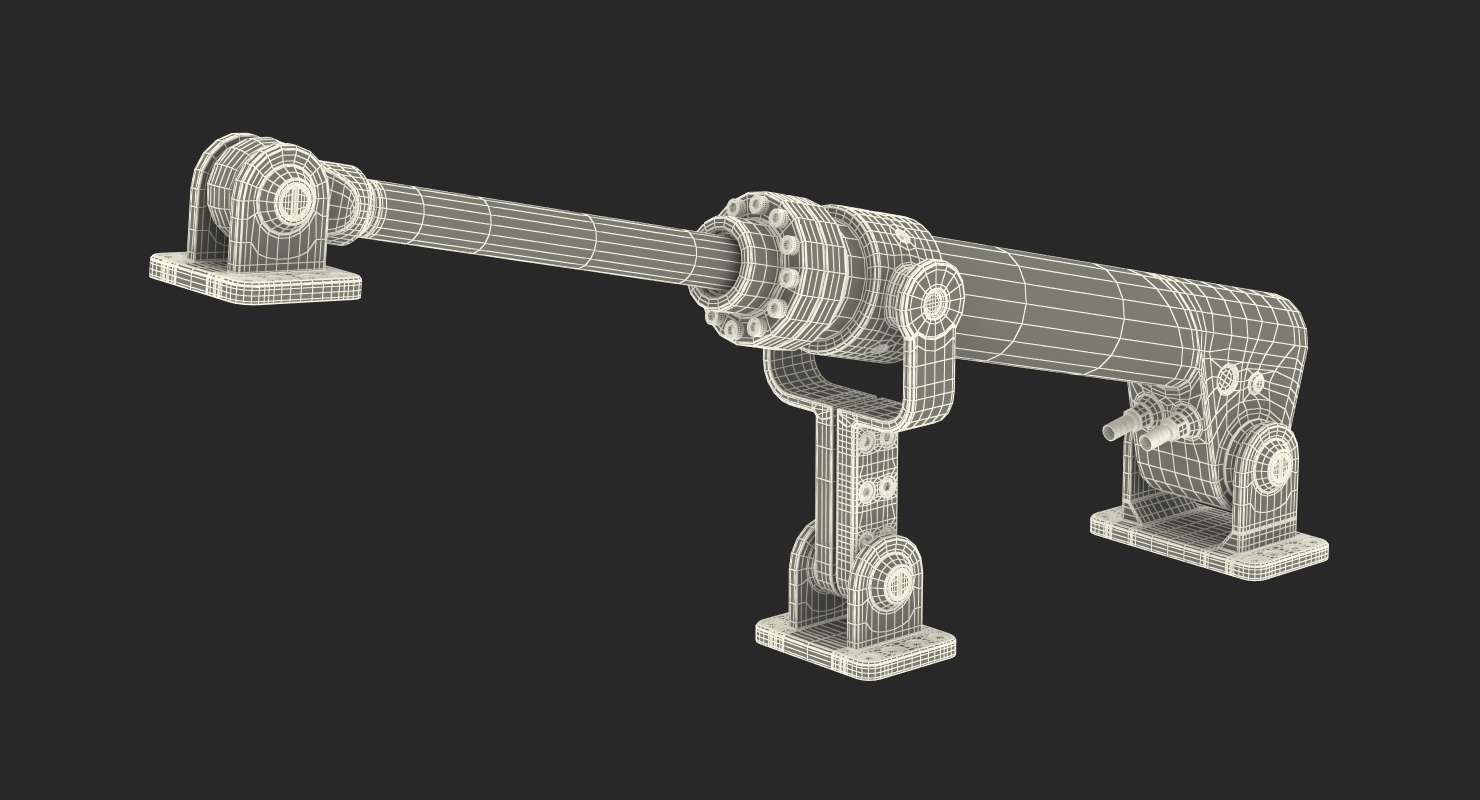 Anodized Hydraulic Cylinders Set 3D