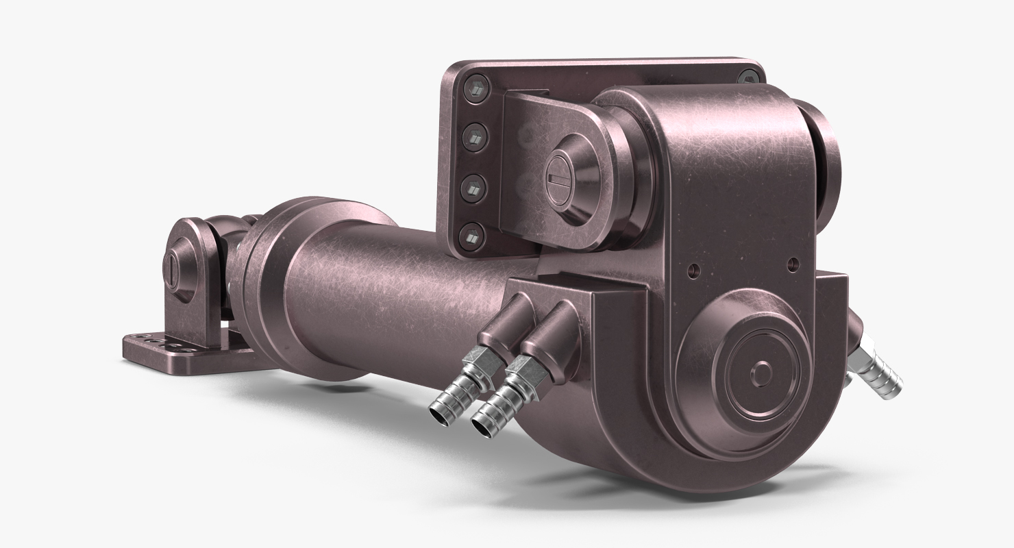 Anodized Hydraulic Cylinders Set 3D