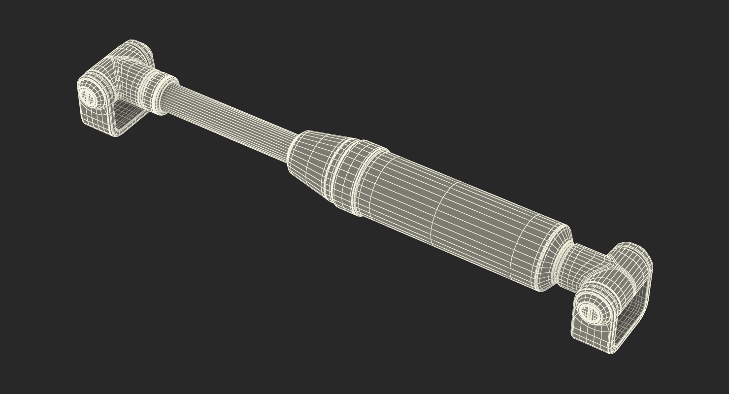 Anodized Hydraulic Cylinders Set 3D