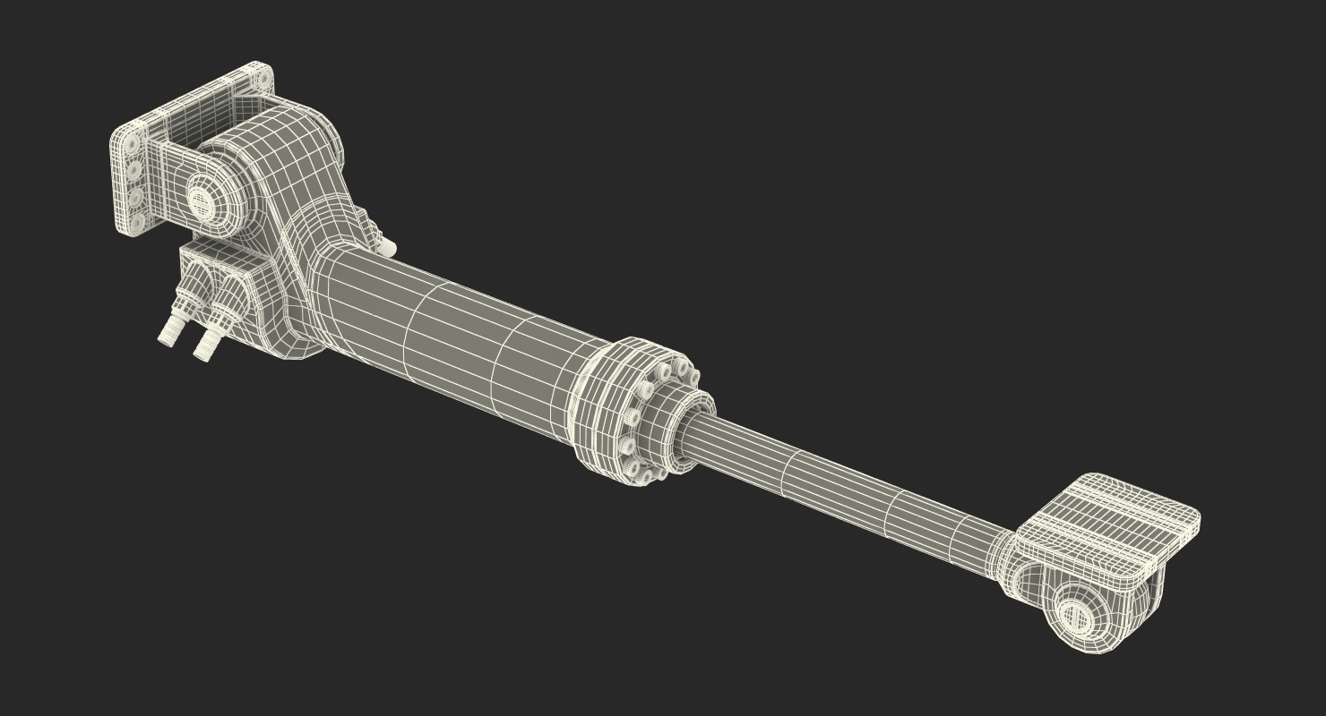 Anodized Hydraulic Cylinders Set 3D