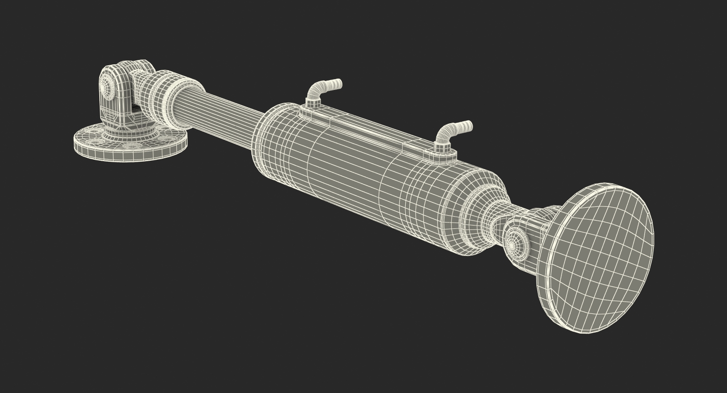 Anodized Hydraulic Cylinders Set 3D