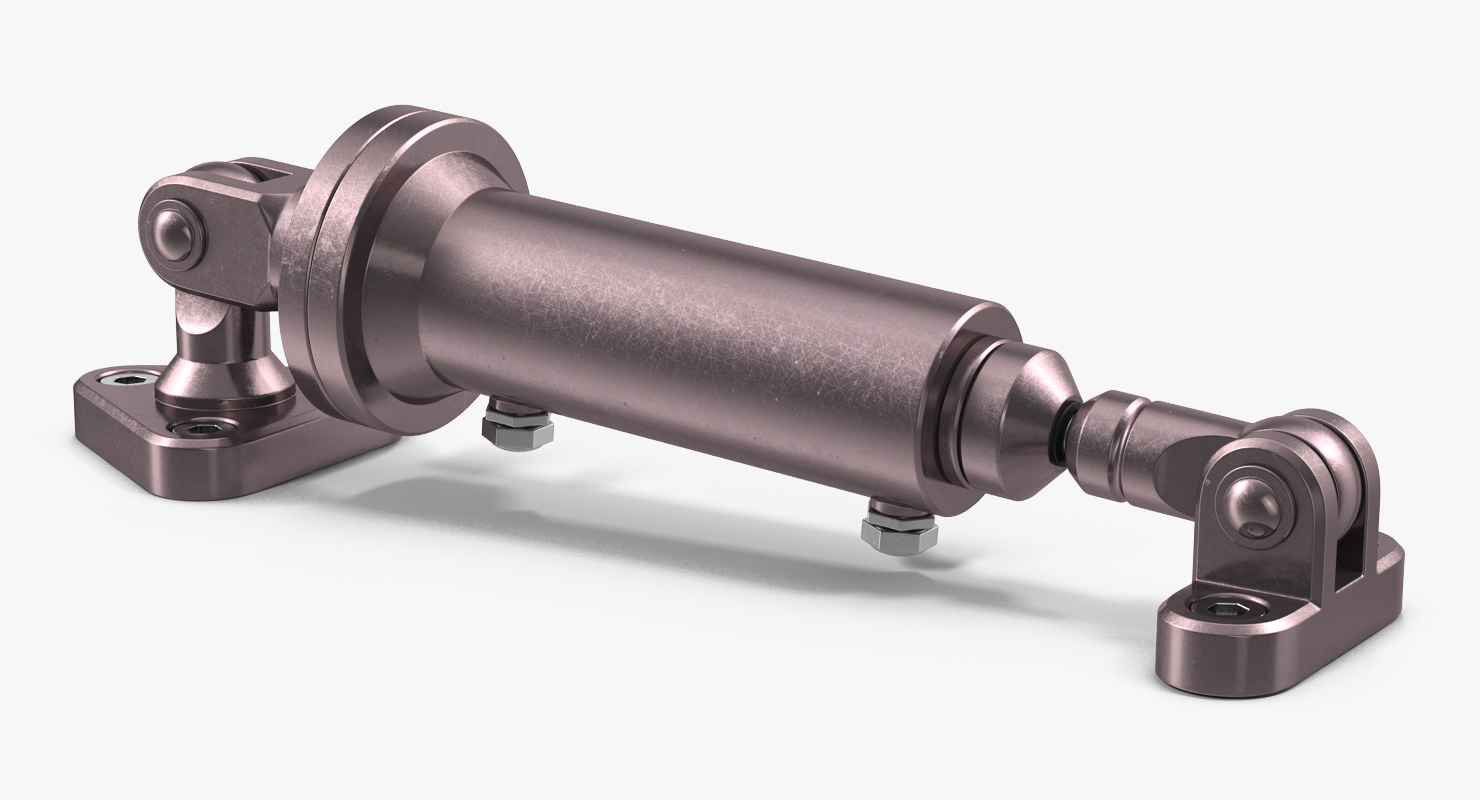 Anodized Hydraulic Cylinders Set 3D