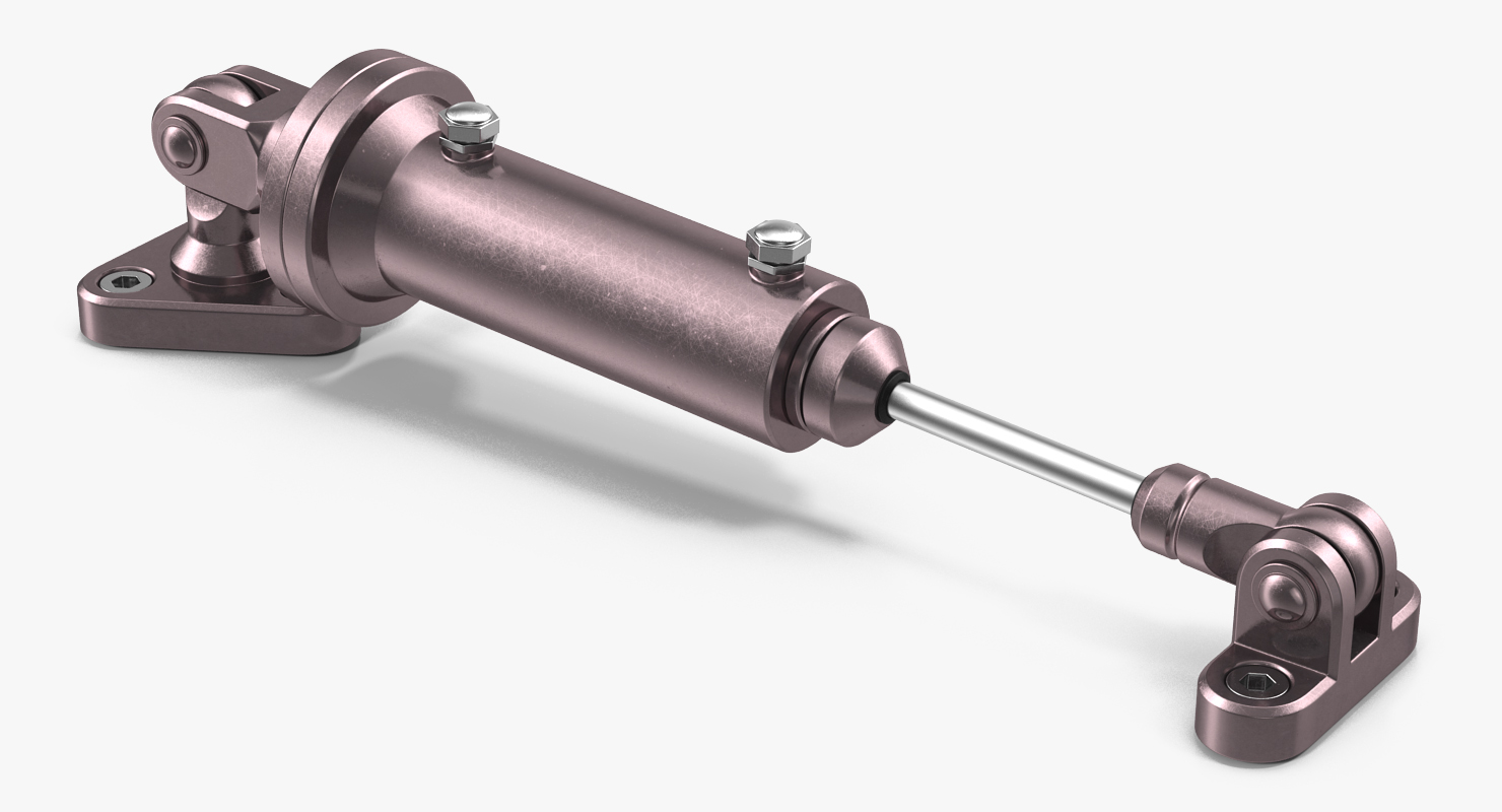 Anodized Hydraulic Cylinders Set 3D