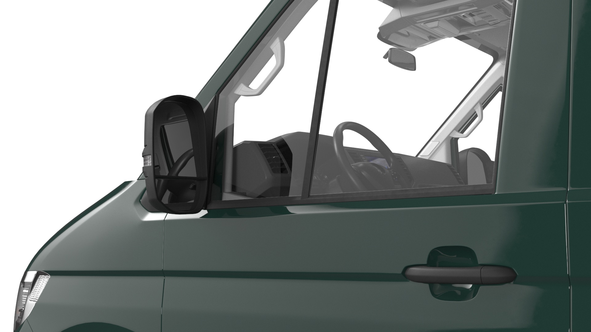 Volkswagen Crafter Van 2024 Green Color 3D model