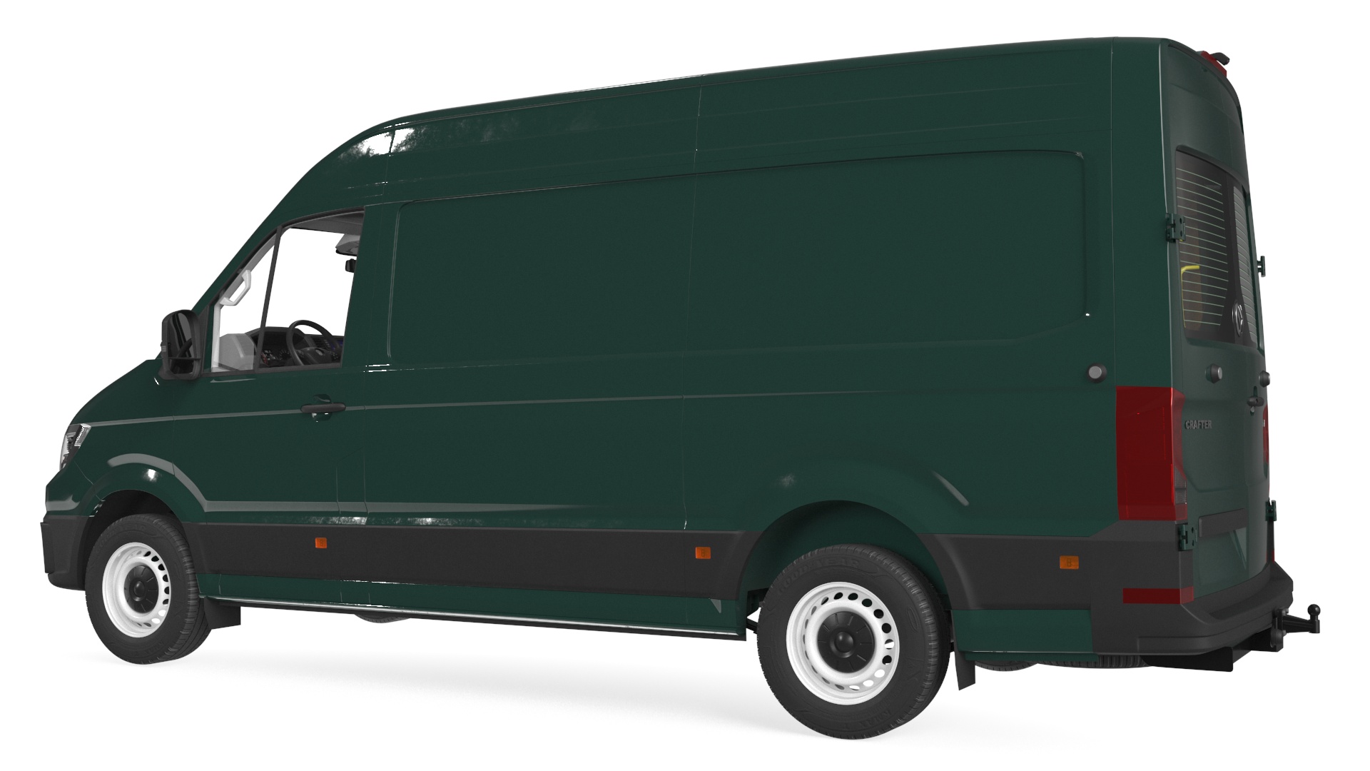 Volkswagen Crafter Van 2024 Green Color 3D model