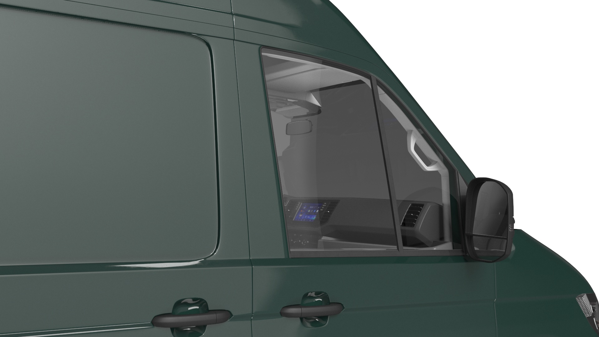 Volkswagen Crafter Van 2024 Green Color 3D model
