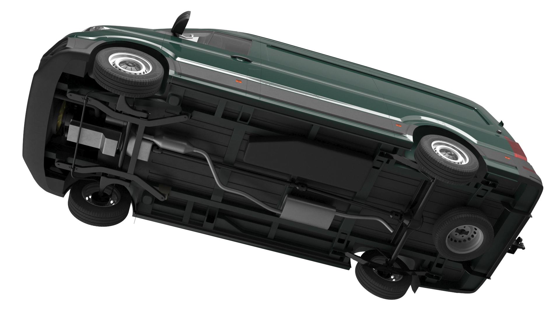 Volkswagen Crafter Van 2024 Green Color 3D model