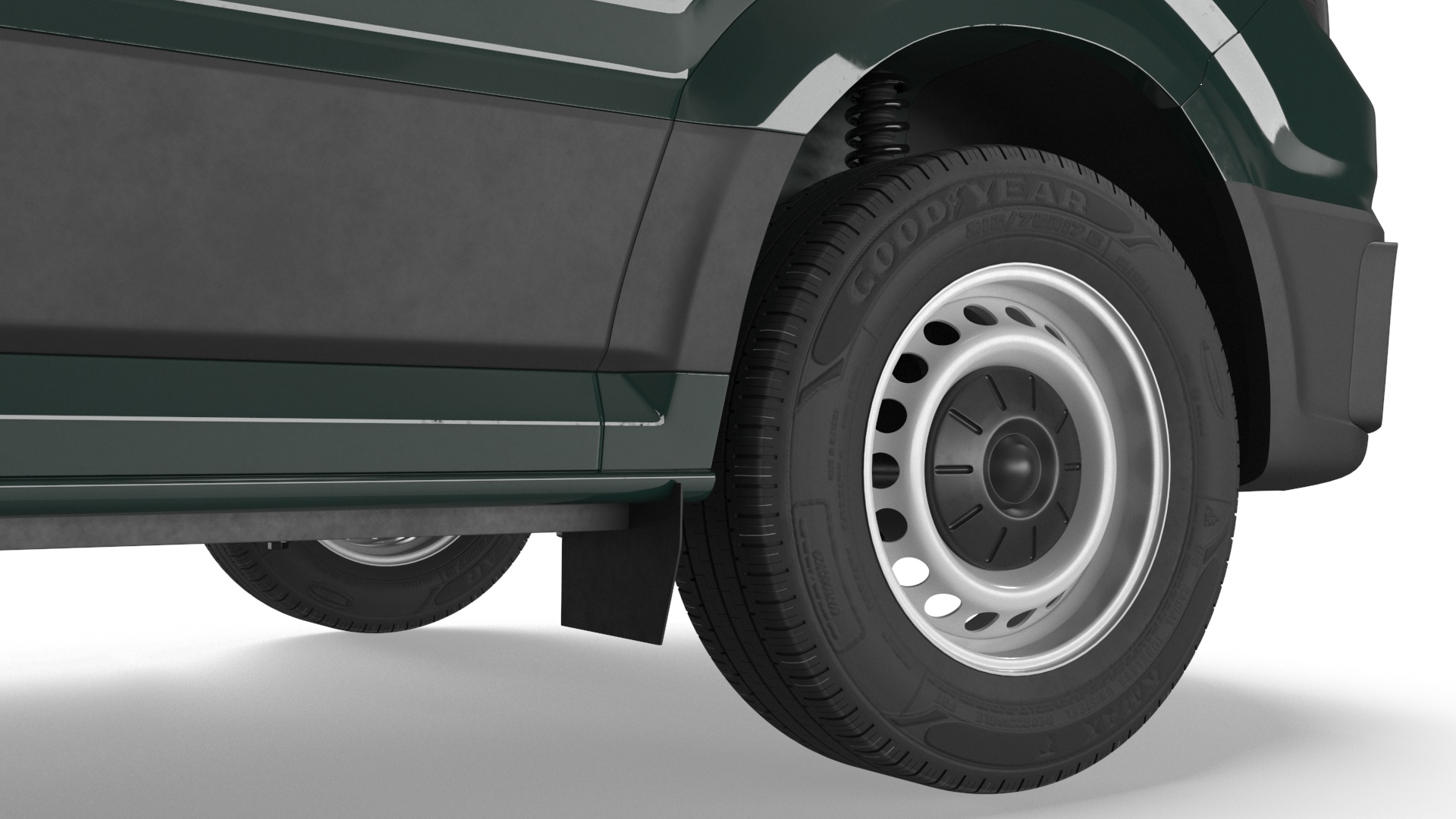 Volkswagen Crafter Van 2024 Green Color 3D model