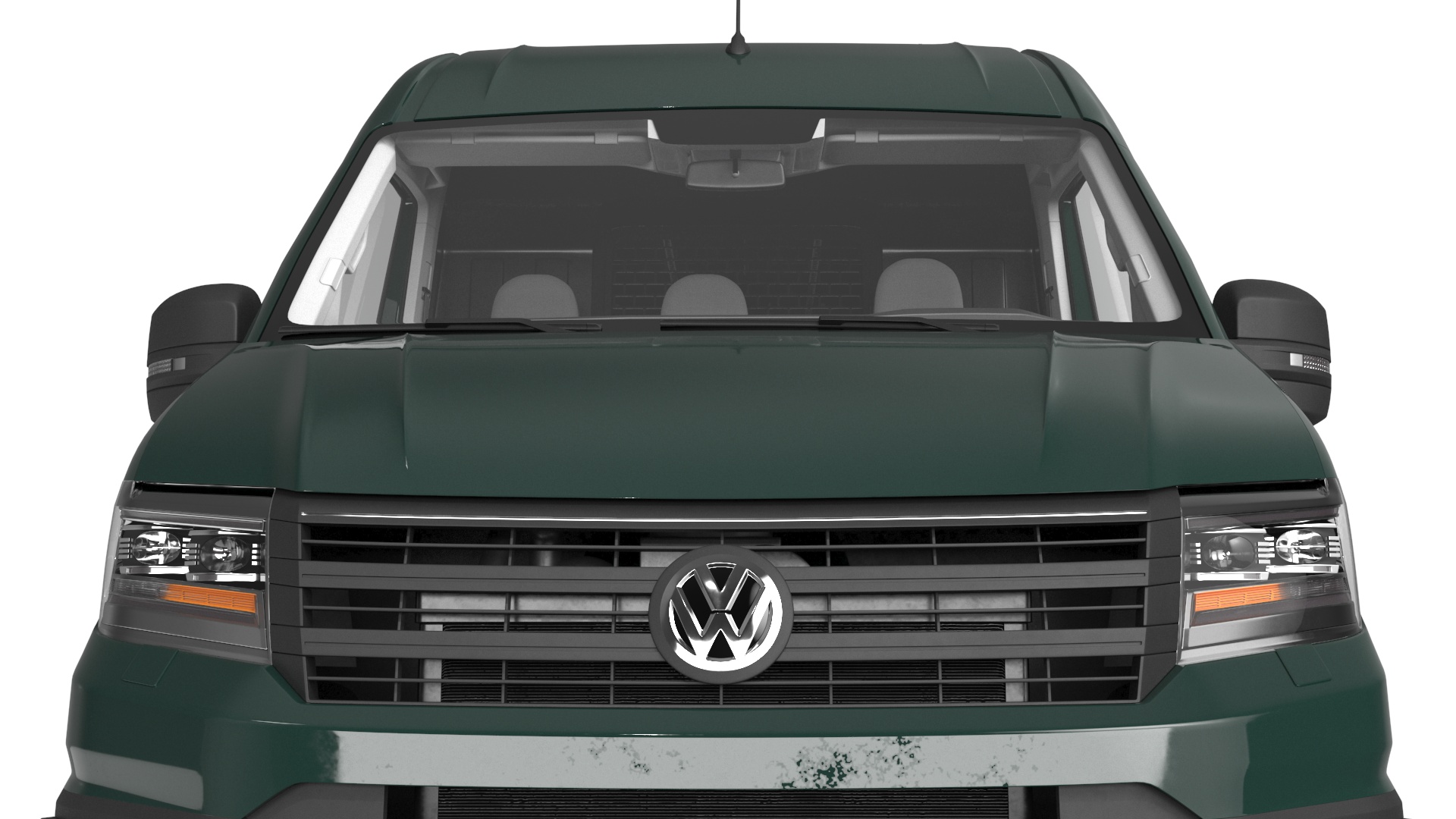 Volkswagen Crafter Van 2024 Green Color 3D model