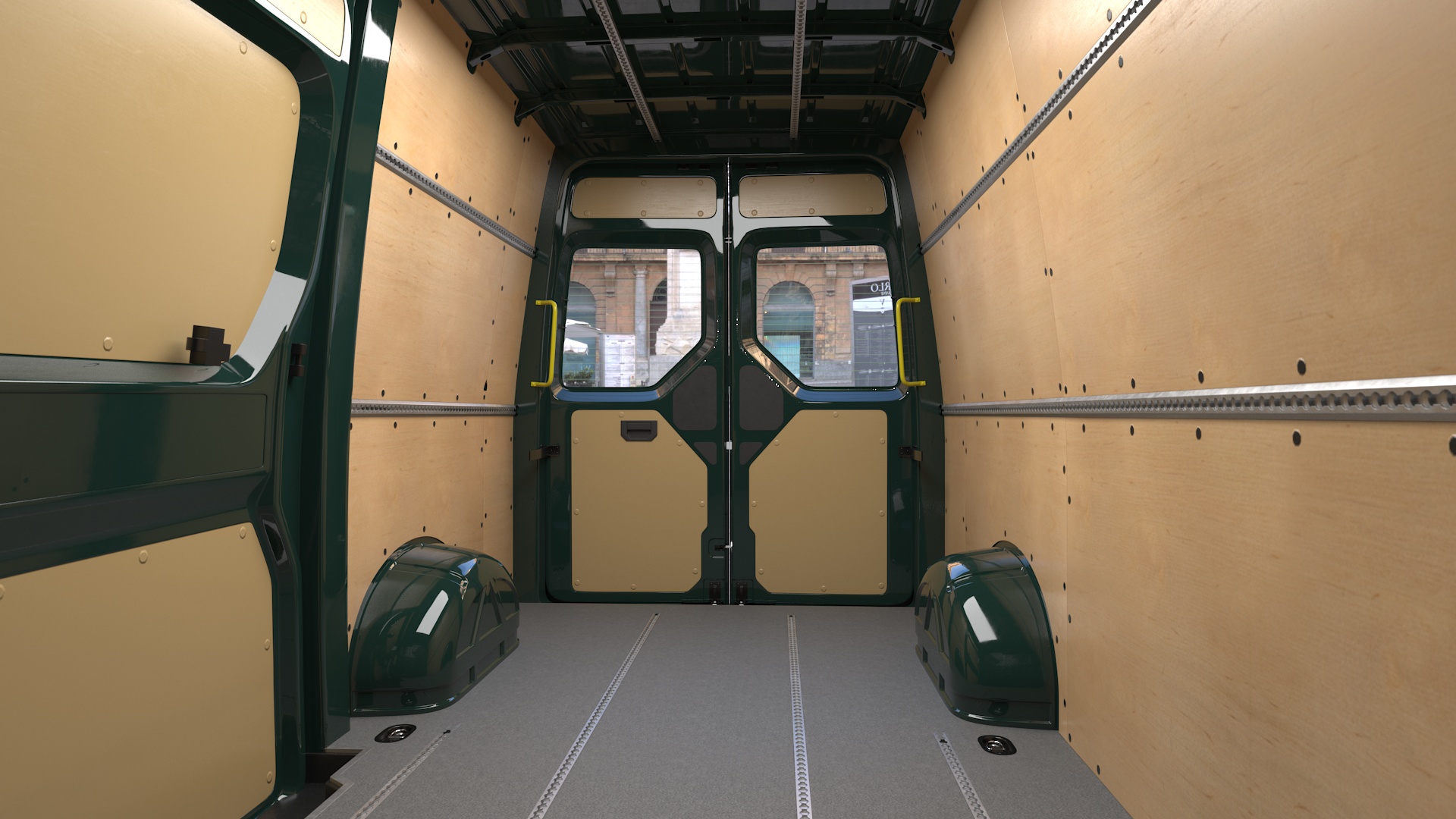 Volkswagen Crafter Van 2024 Green Color 3D model
