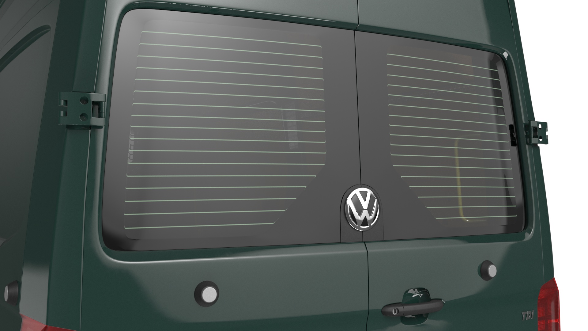 Volkswagen Crafter Van 2024 Green Color 3D model