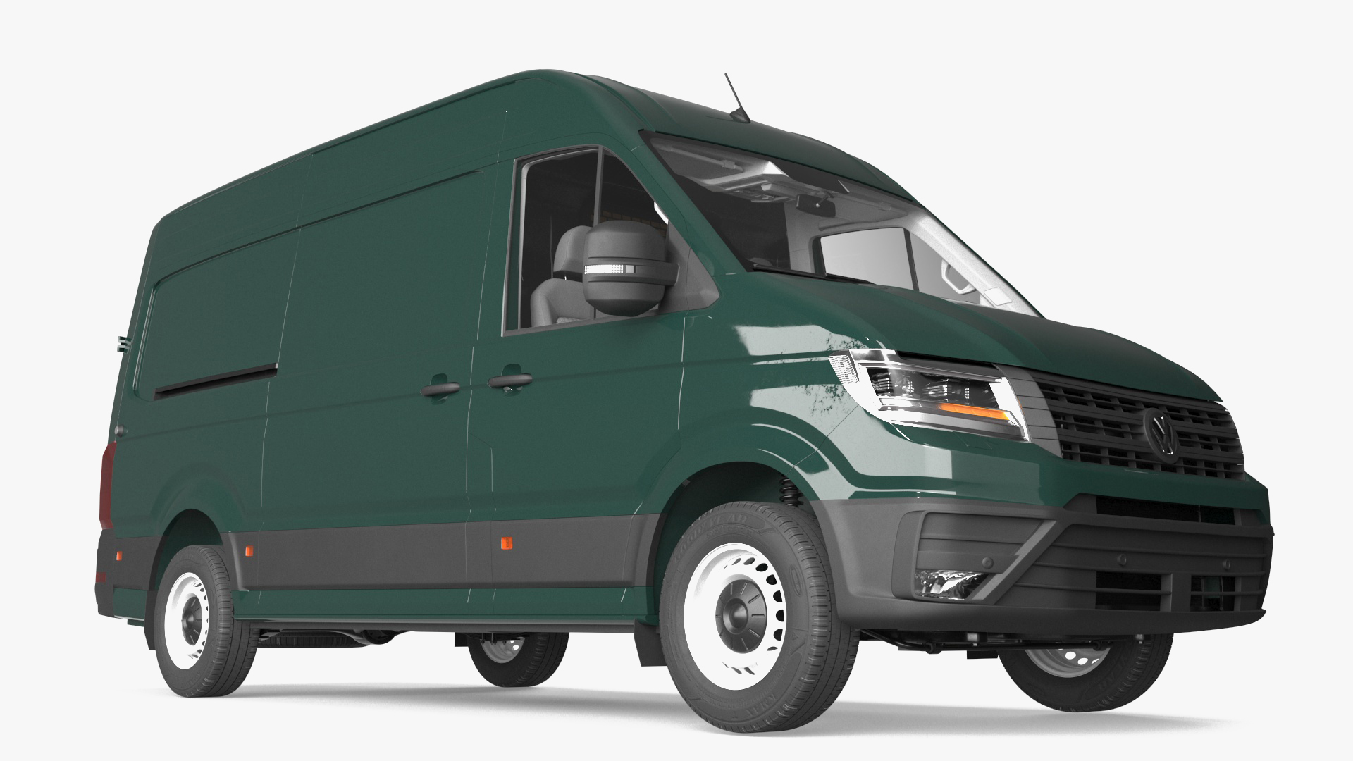 Volkswagen Crafter Van 2024 Green Color 3D model
