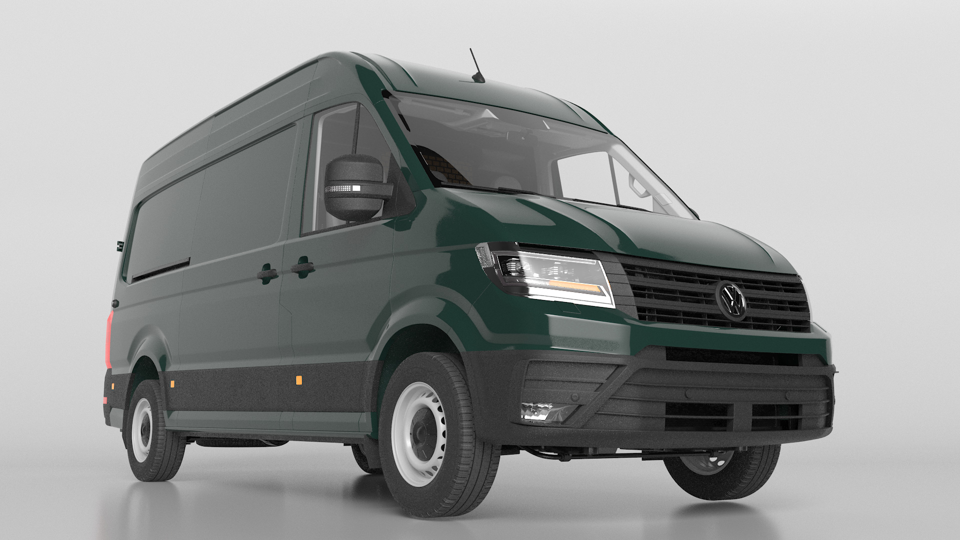 Volkswagen Crafter Van 2024 Green Color 3D model