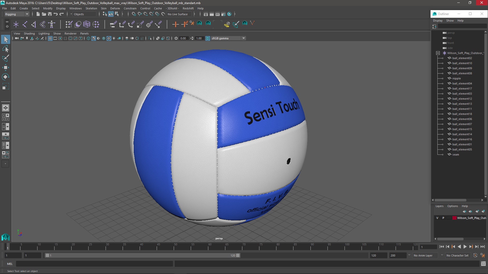3D model Wilson Soft Play Outdoor Volleyball