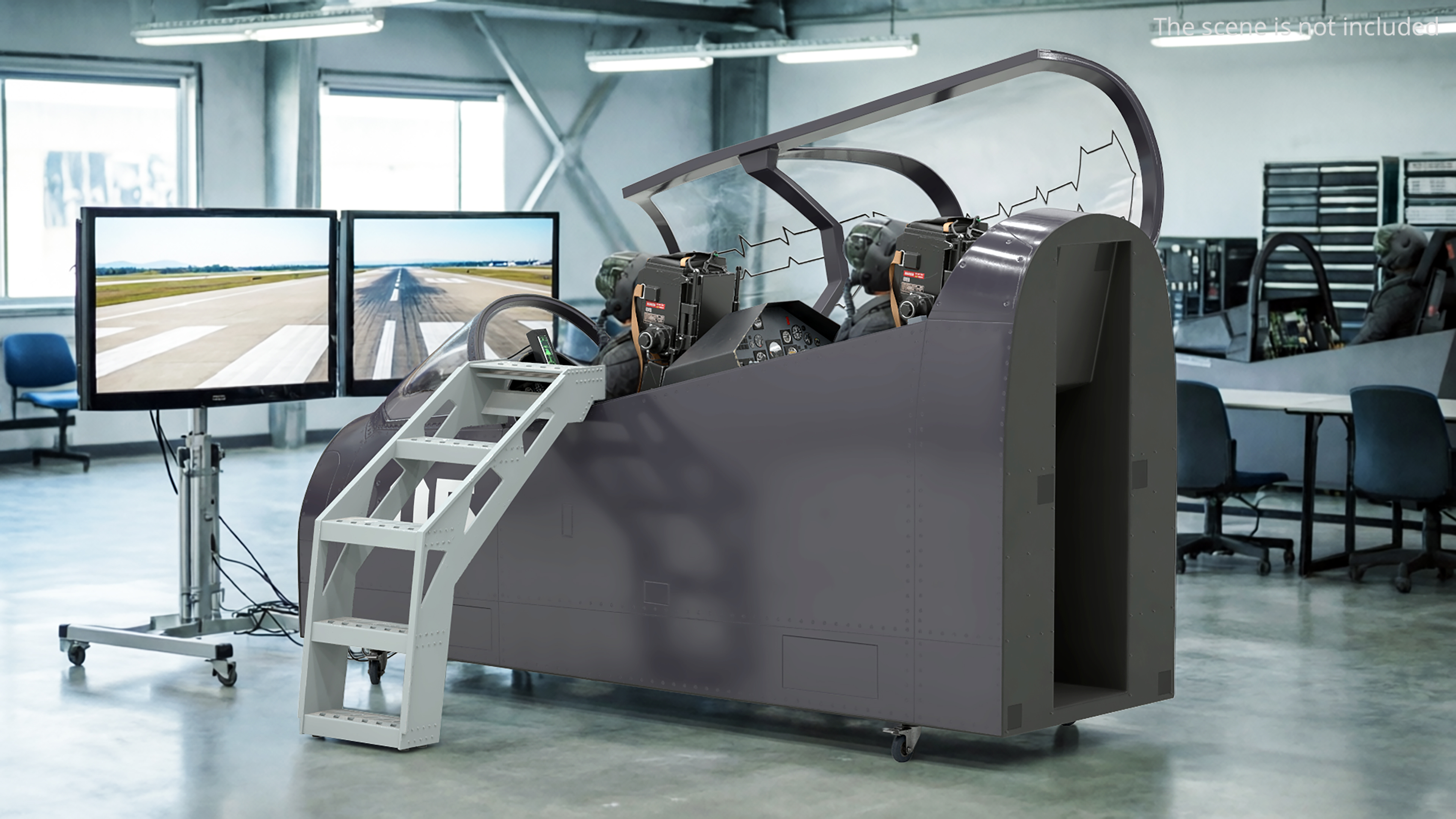 Aircraft Cockpit Trainer with Stairs, view 5