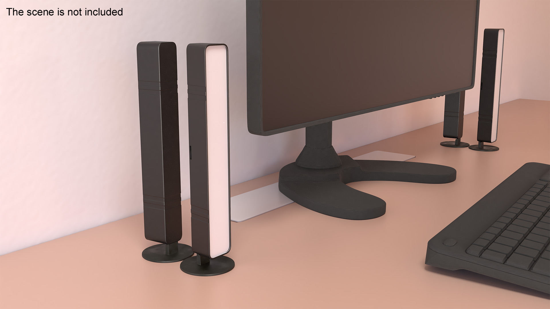 3D Vertical LED Light Bar Switched Off for 3D Print model