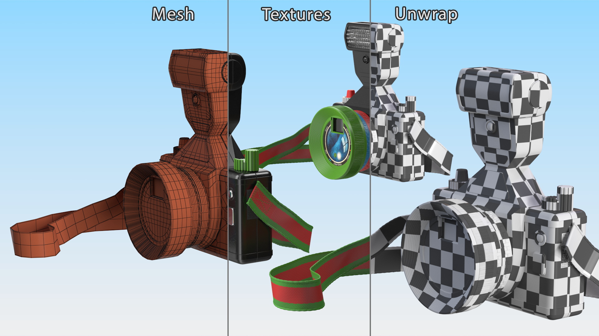 3D Toy Camera with Flash