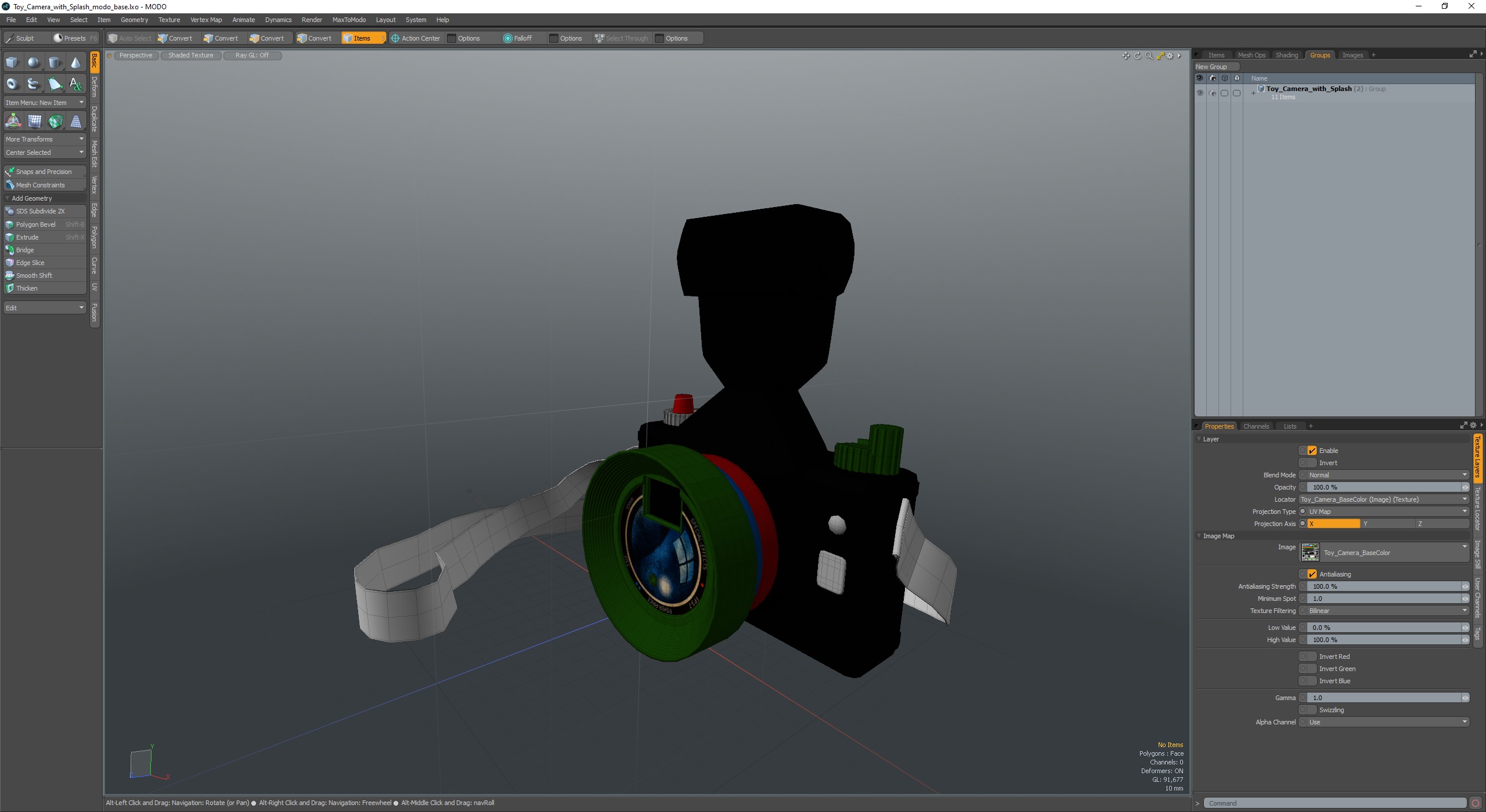 3D Toy Camera with Flash
