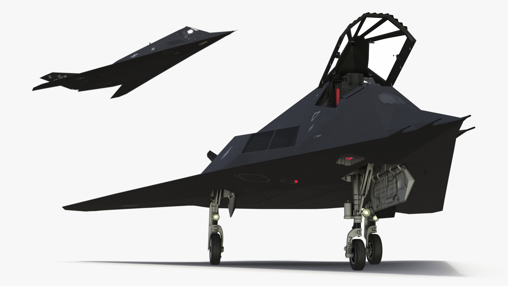 F-117 Nighthawk Stealth Aircraft in Flight 3D