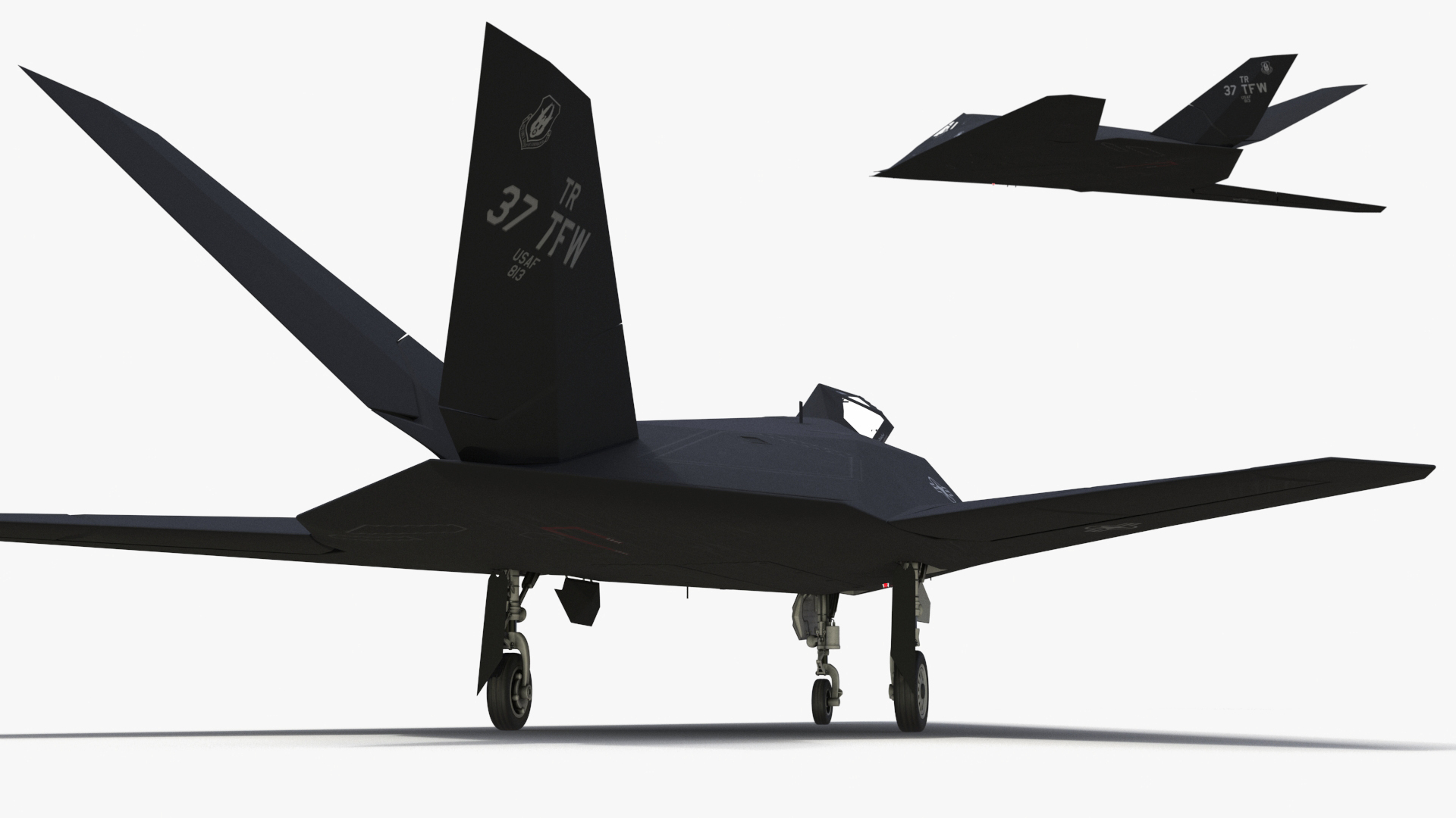 F-117 Nighthawk Stealth Aircraft in Flight 3D
