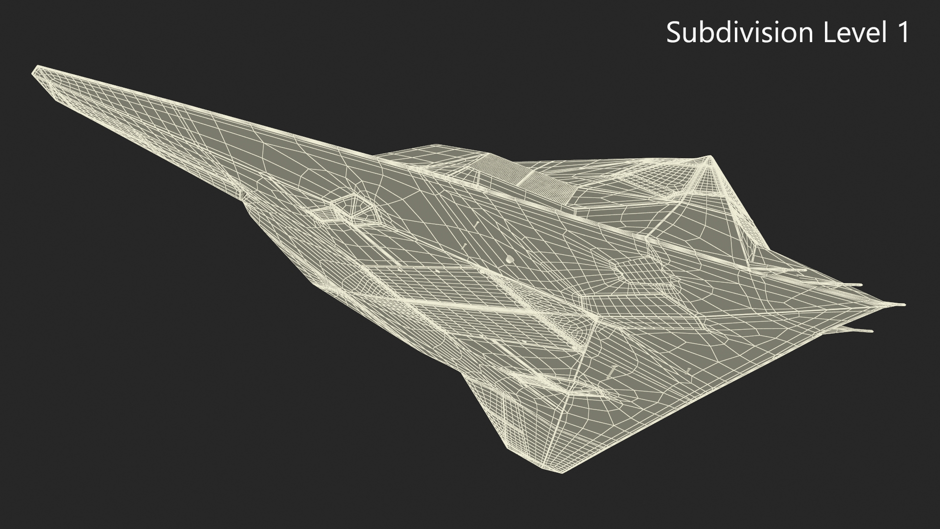 F-117 Nighthawk Stealth Aircraft in Flight 3D