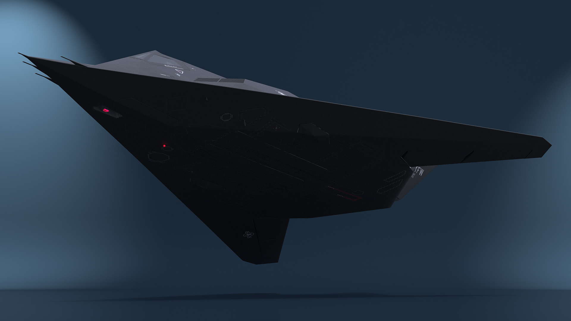 F-117 Nighthawk Stealth Aircraft in Flight 3D