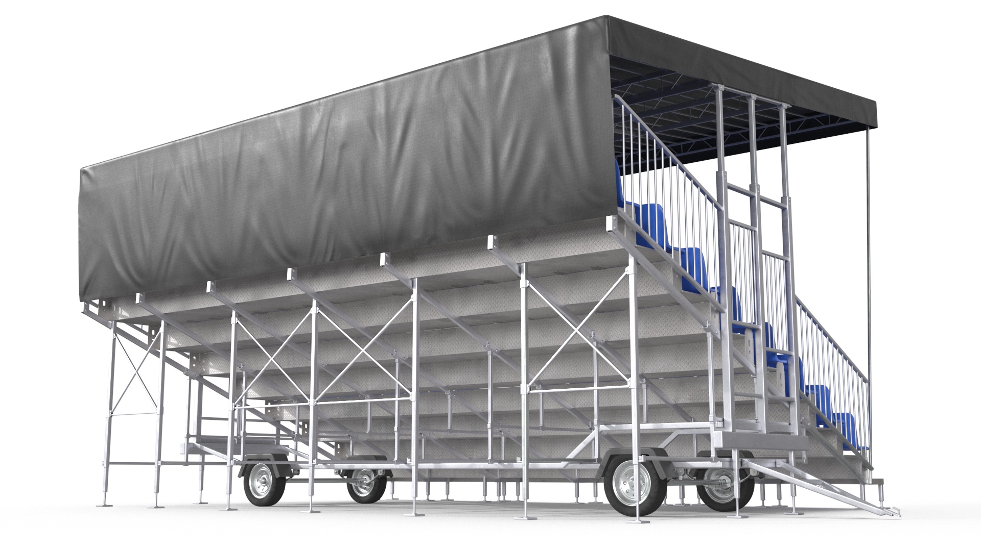 3D Tribunes with Roof model