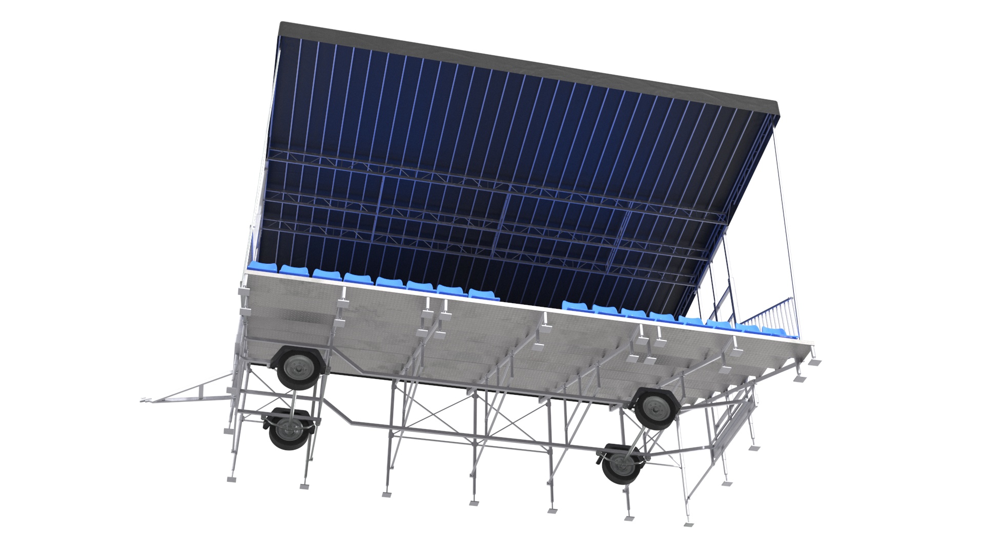 3D Tribunes with Roof model