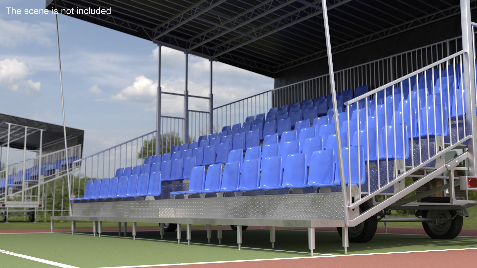3D Tribunes with Roof model