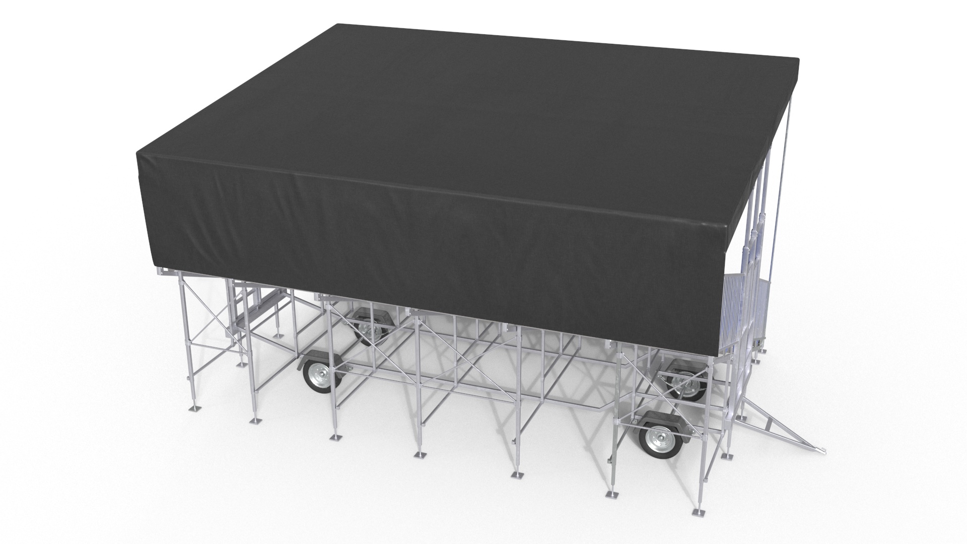 3D Tribunes with Roof model
