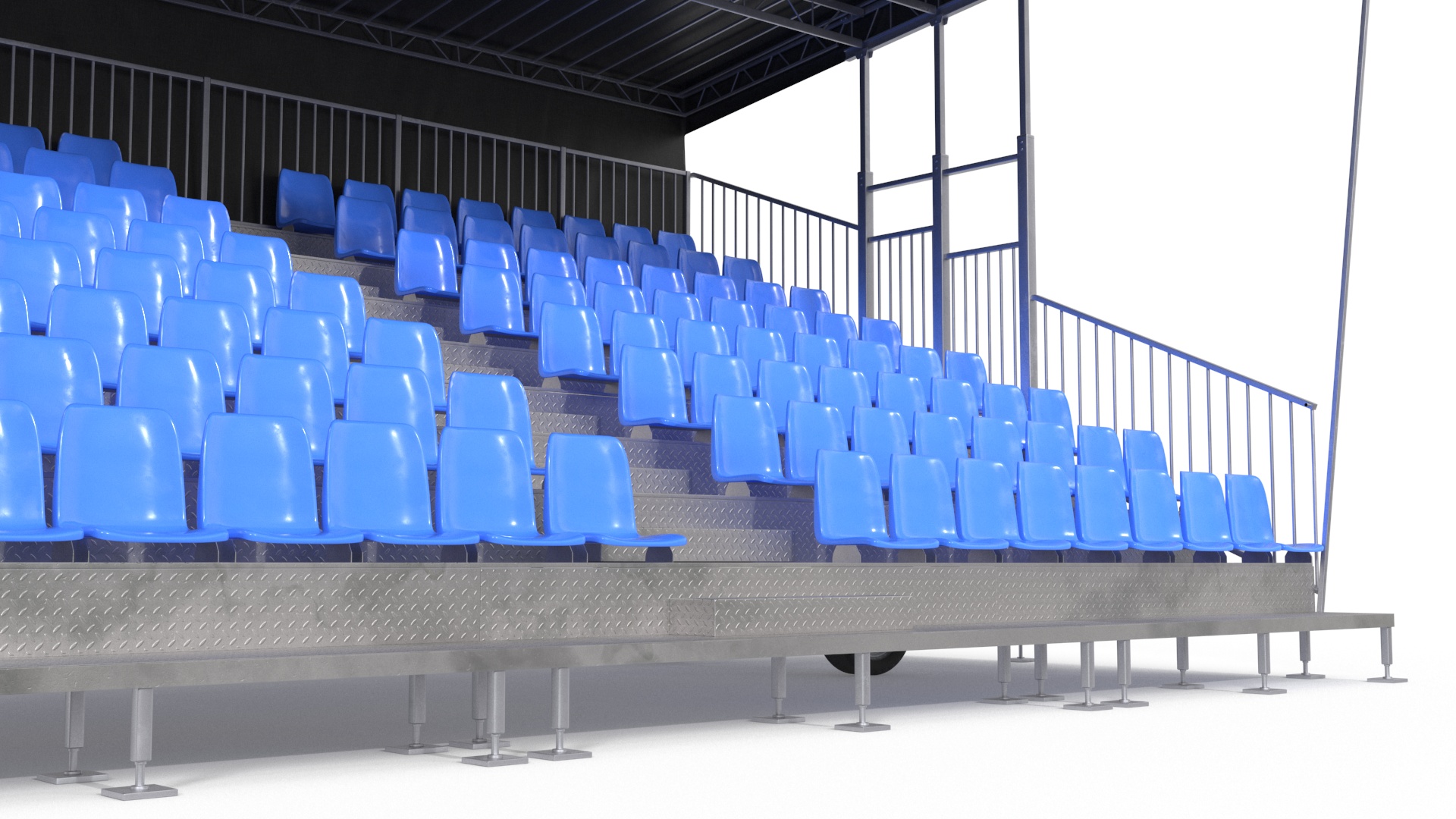 3D Tribunes with Roof model