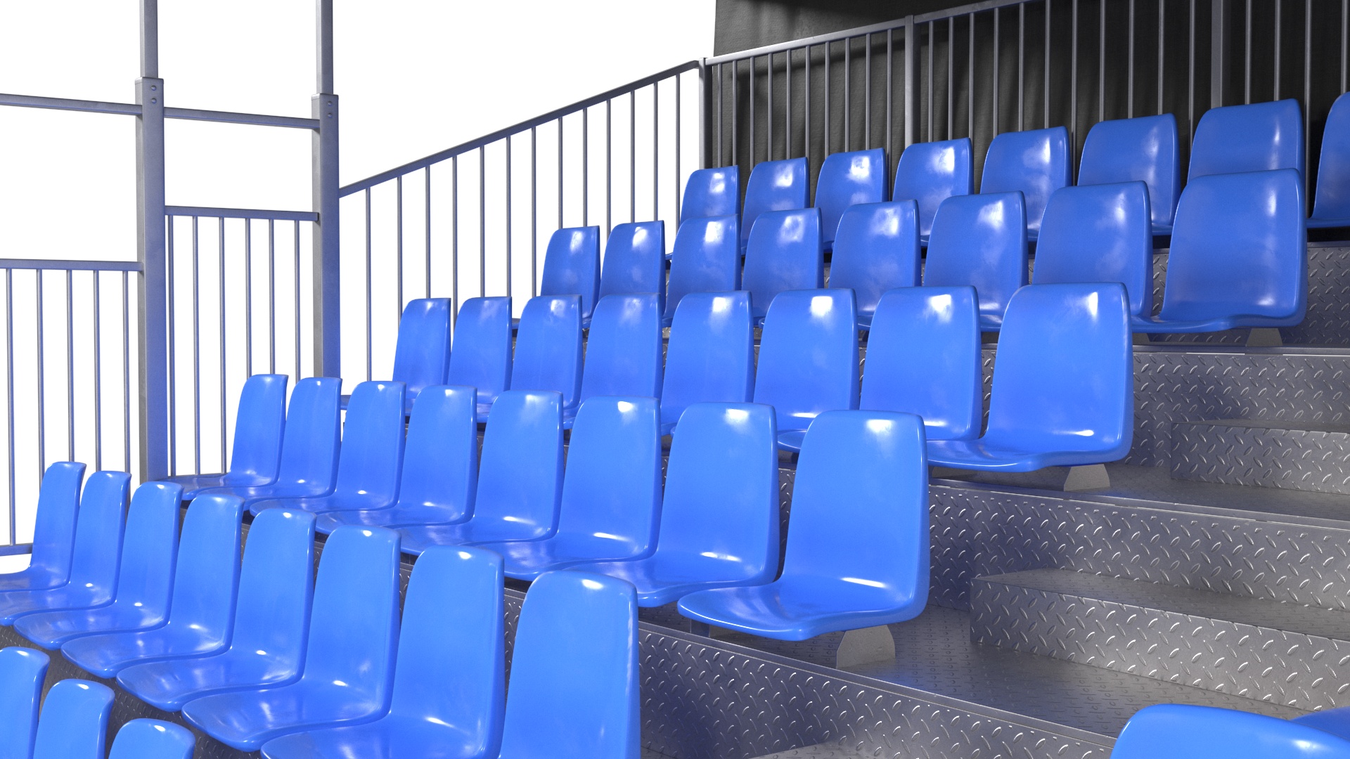 3D Tribunes with Roof model
