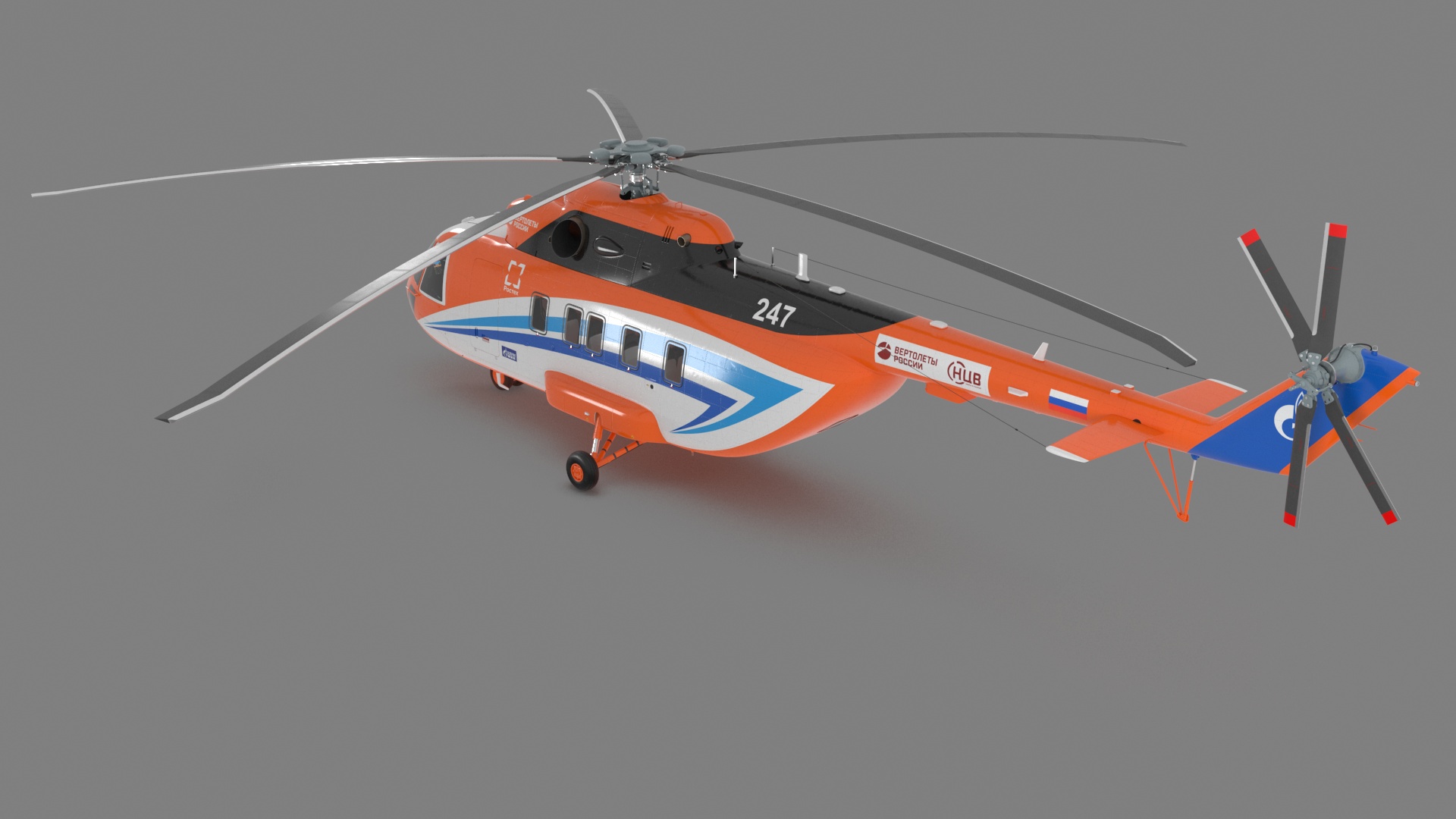Russian Cargo Helicopter Gazprom MI-171 A3 3D