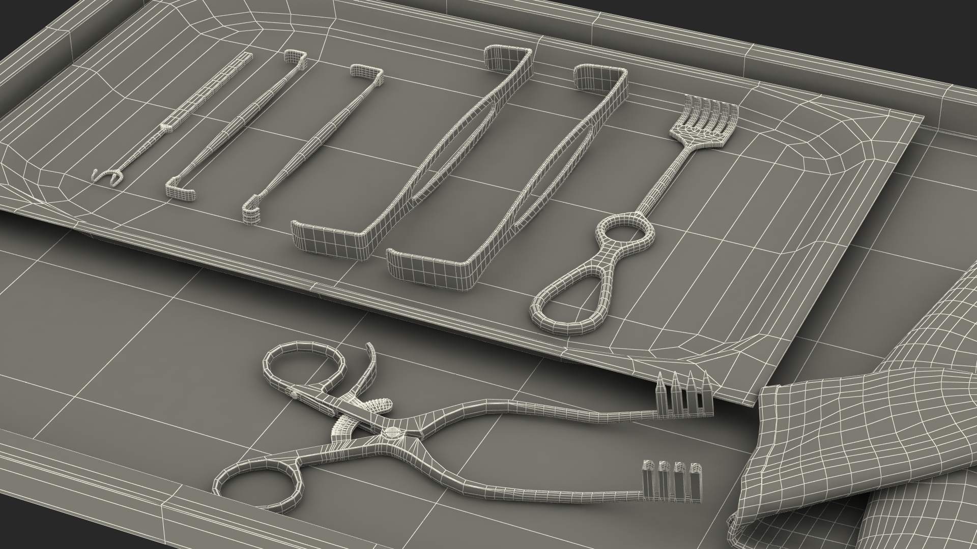 3D Surgical Trolley and Retractors