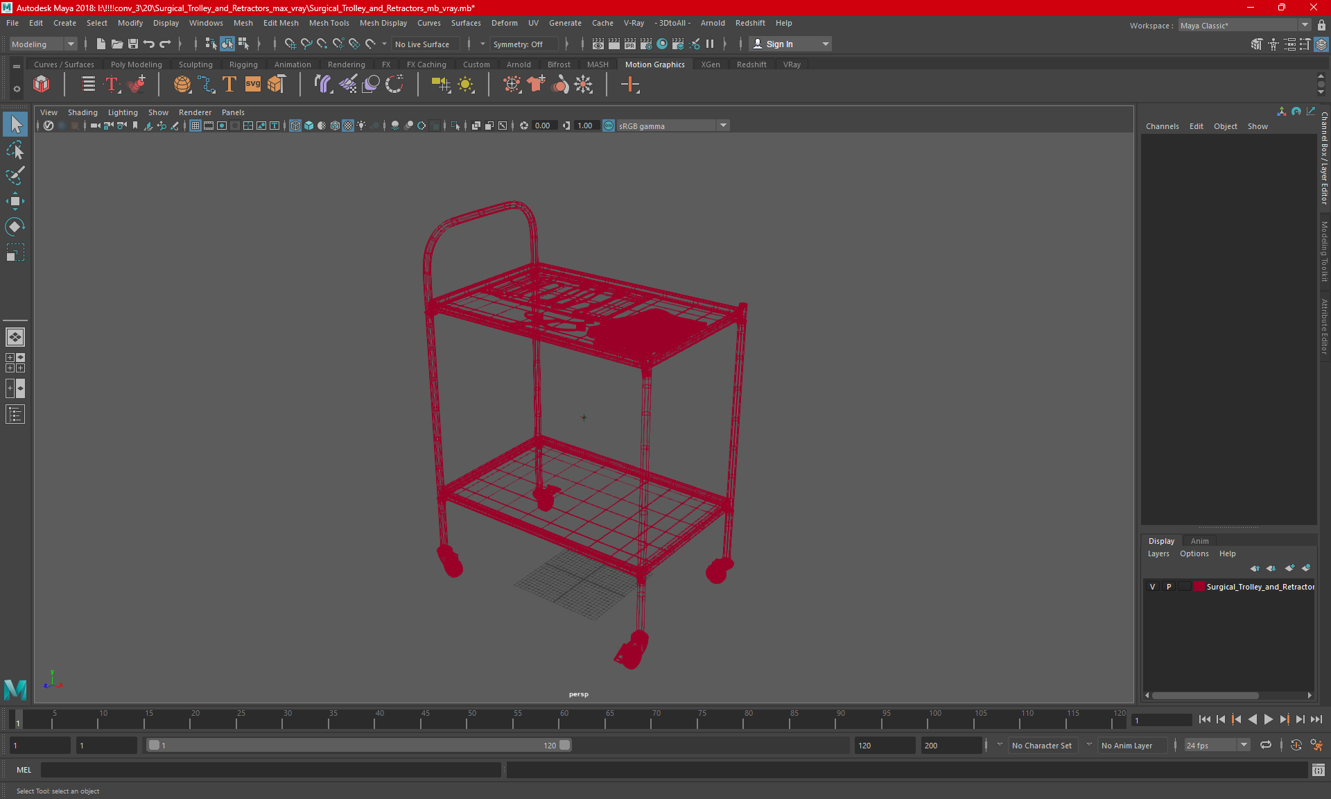 3D Surgical Trolley and Retractors