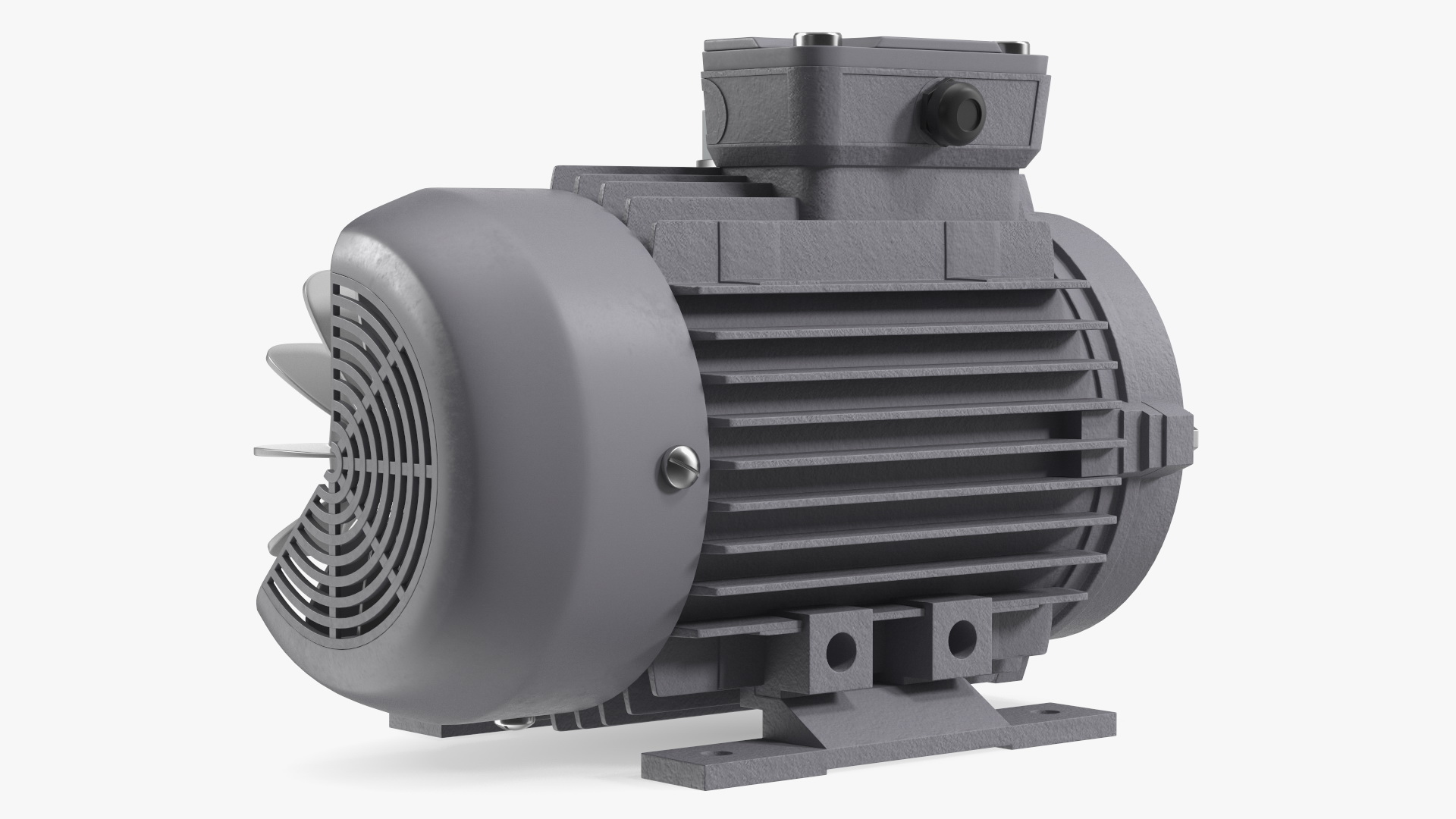 Electric Motor Cutaway Grey 3D