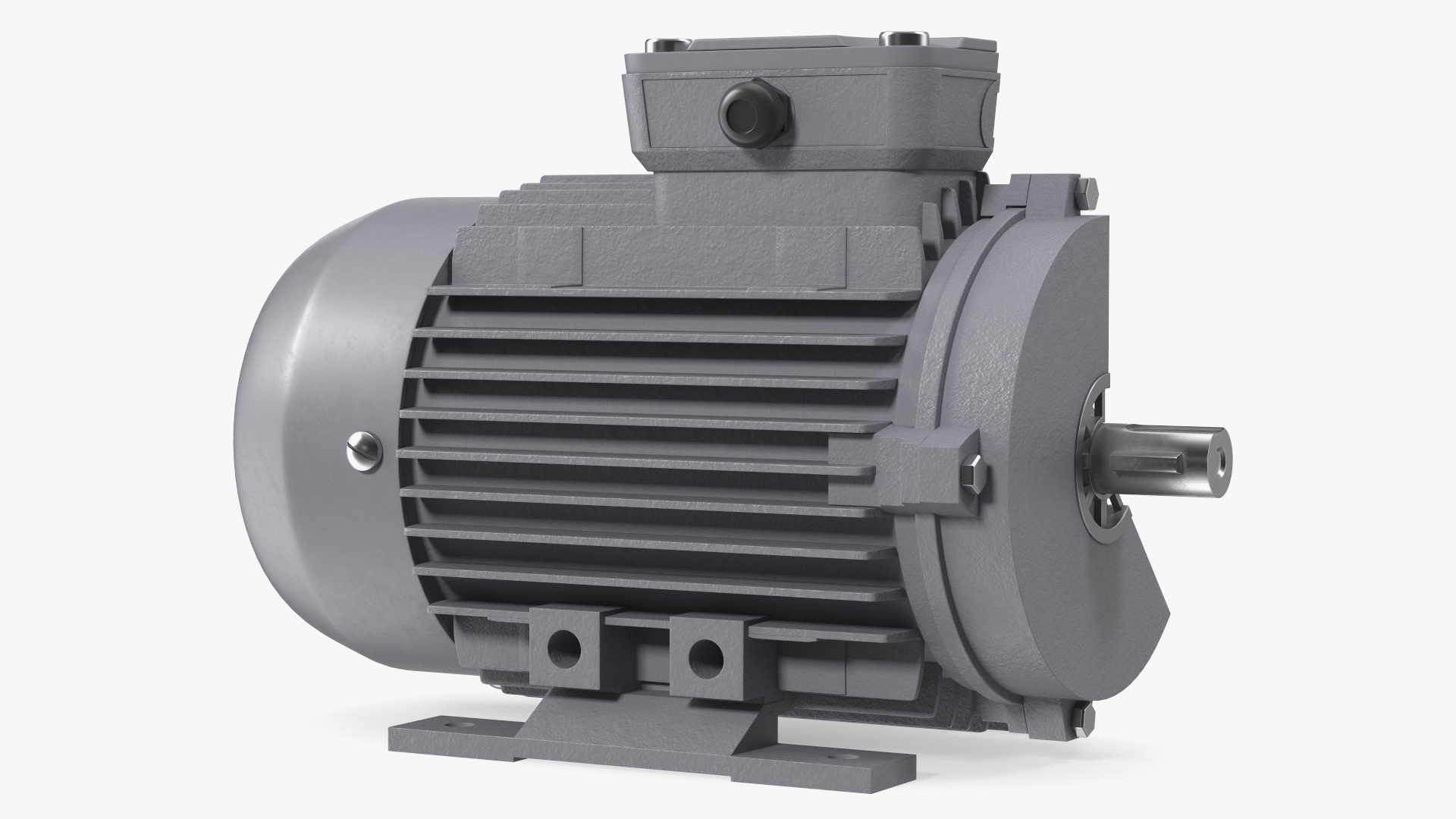Electric Motor Cutaway Grey 3D