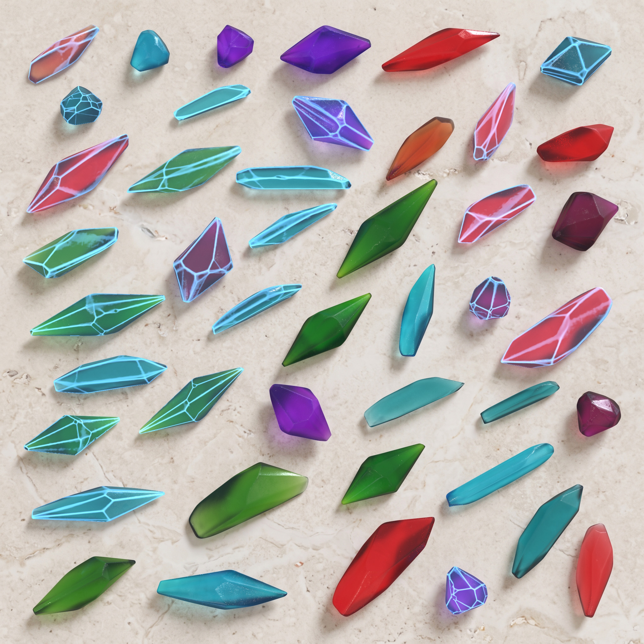 Fantasy Mana Crystal Set