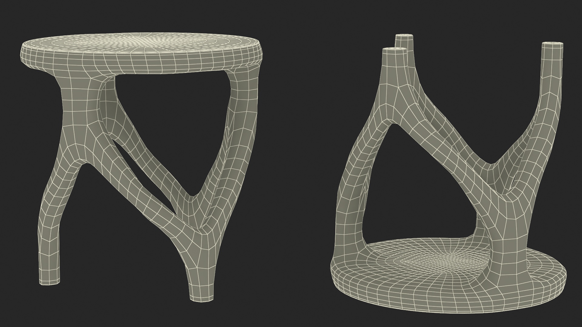 Modern Chair Walnut Wood 3D model